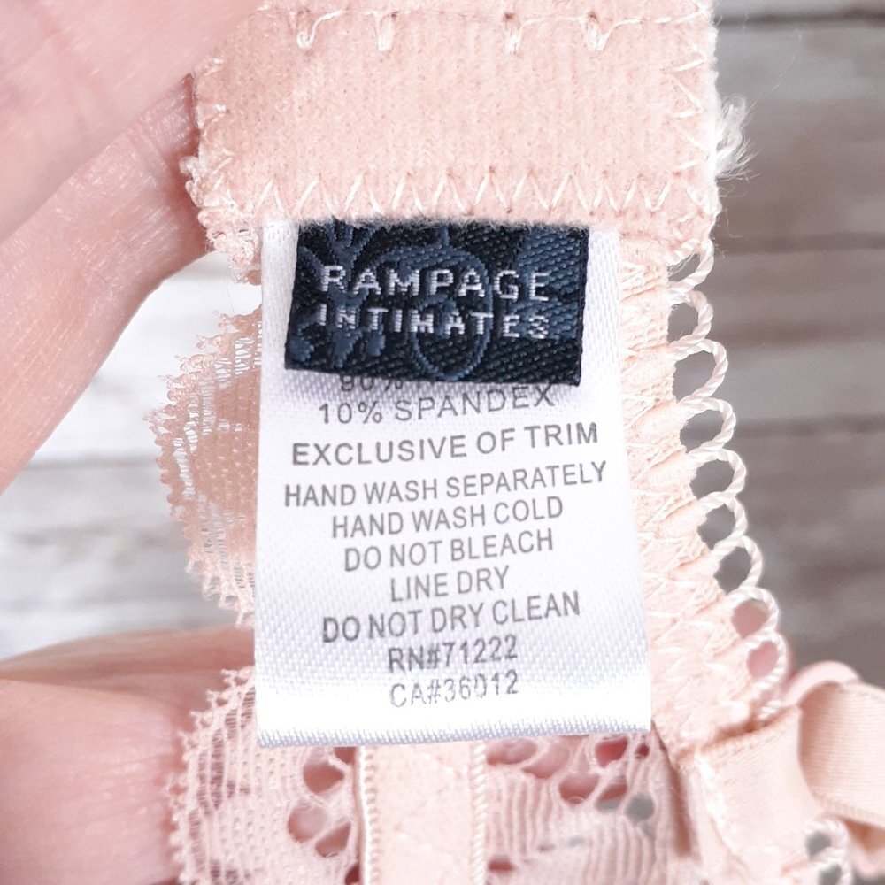 Rampage Padded Underwire Bra 34B Beige 193A - Picture 3 of 4
